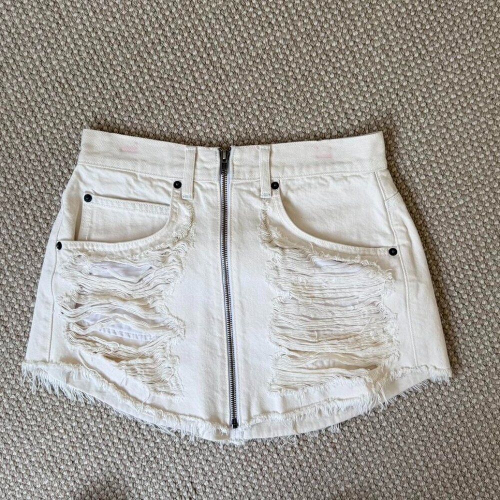 LF Women's White and Cream Skirt